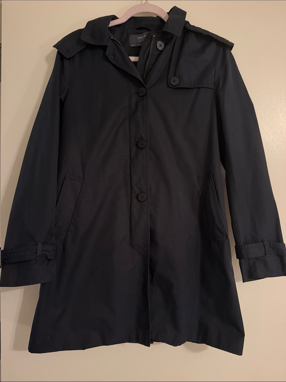 ZARA Navy Classic Trench Coat